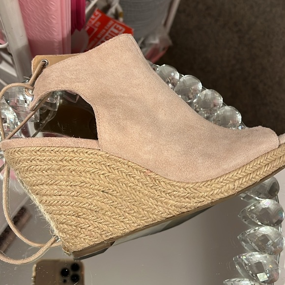 Laurie Felt Leather Upper Peep Toe Shoes 8.5 - Picture 11 of 12